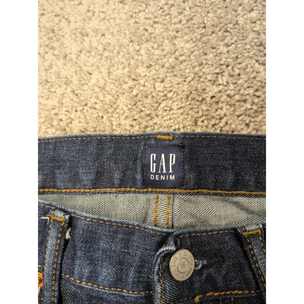 Gap Denim Mens 29x30 Slim Straight Jeans Dark Worn Indigo Stretch‎ 321515-00